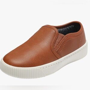 Carter’s Toddler Boys Brown Easy Slip On Canvas Shoes Size 5 New In Box!